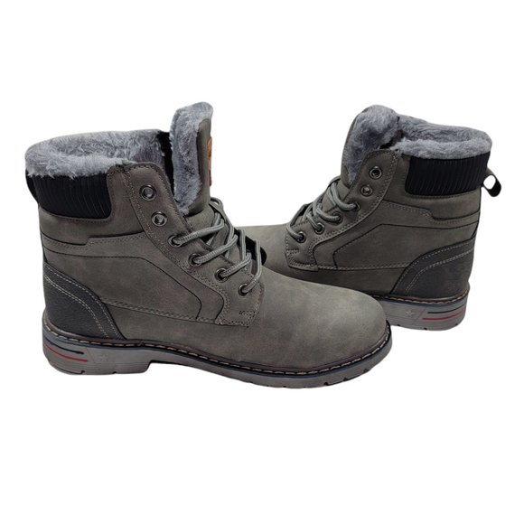 Snow Boots Men's Waterproof to Hiking Anti Skid Trainers Ankle Boots (Size 7) - Picture 5 of 14